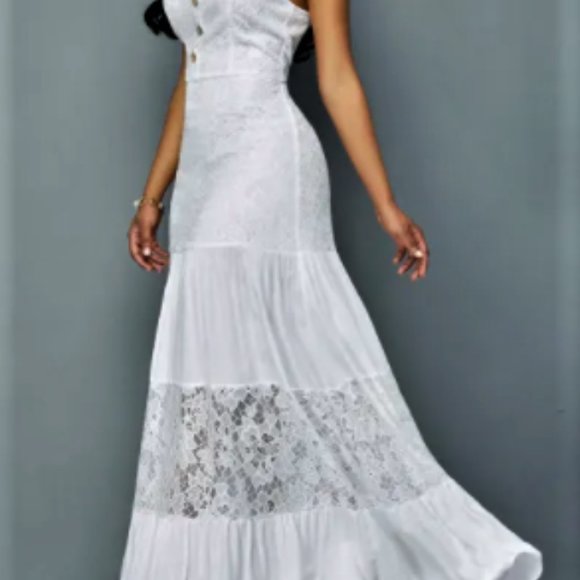 WHITELACE MAXI DRESS. - Picture 3 of 3